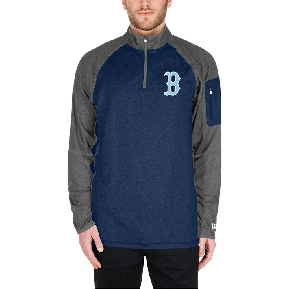 Boston Red Sox New Era Father's Day Raglan Quarter-Zip Top | MLB Sale