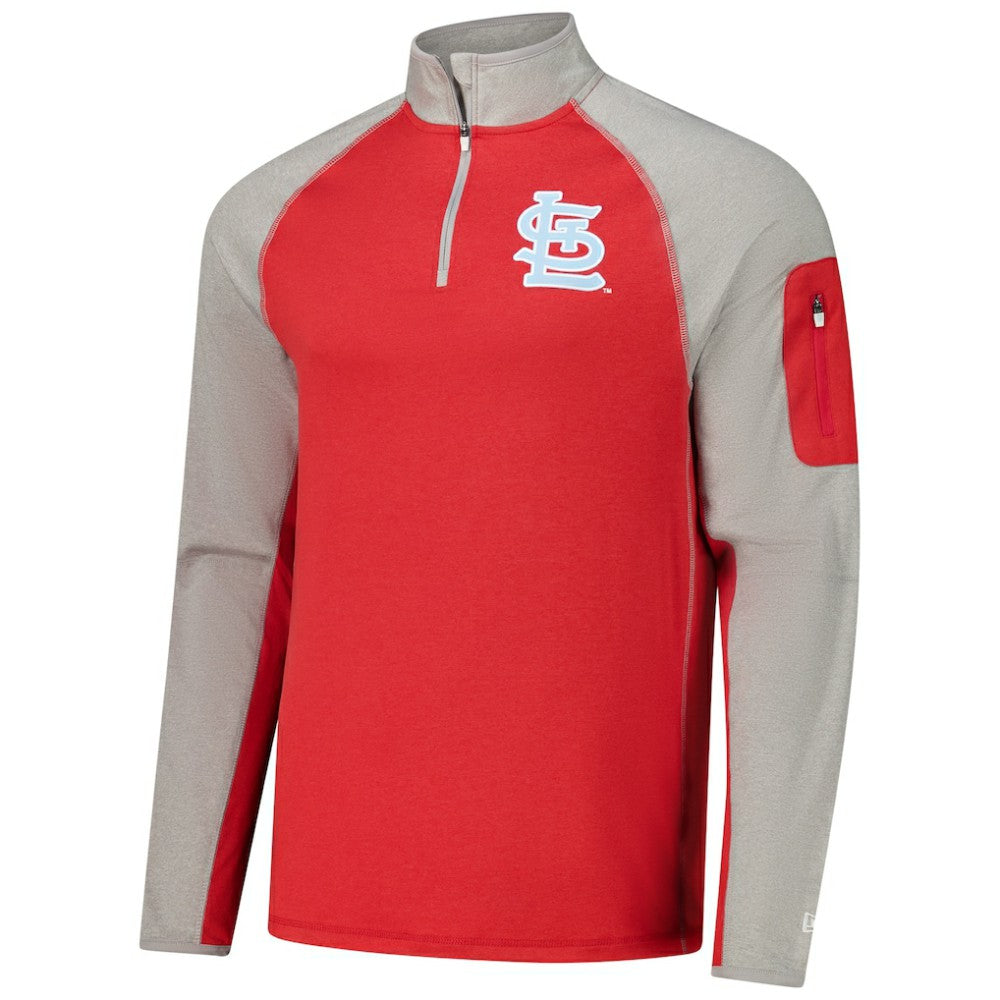 St. Louis Cardinals New Era Father's Day Raglan Quarter-Zip Top | MLB Outlet