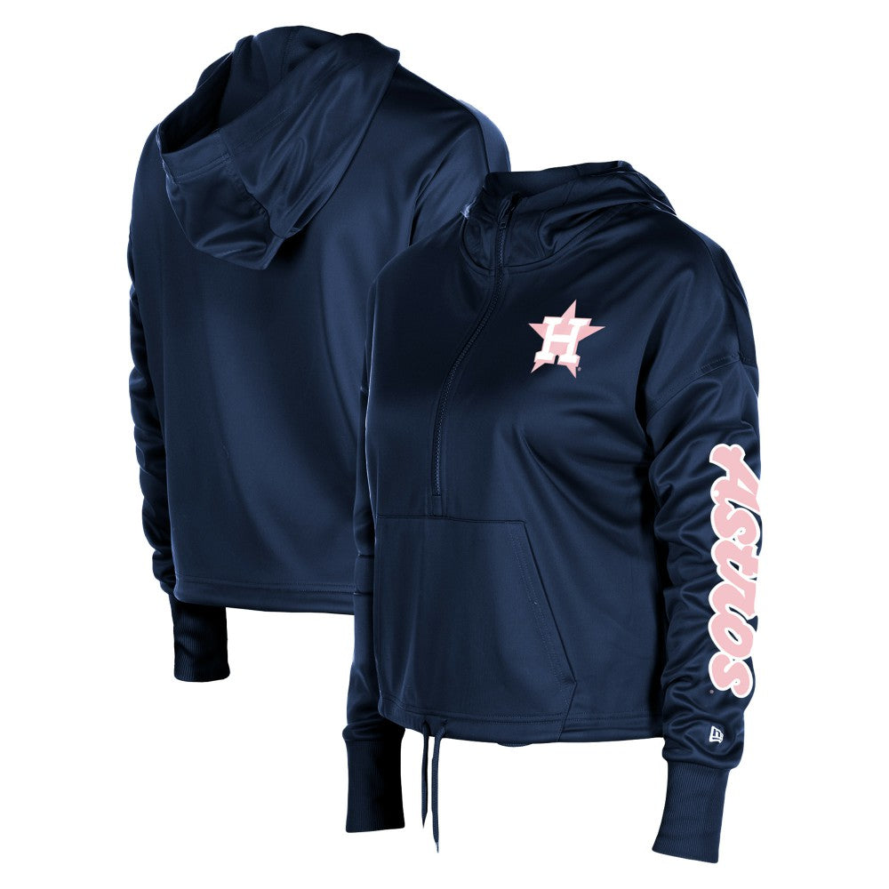 Houston Astros New Era Women's Half-Zip Hoodie | MLB Discount
