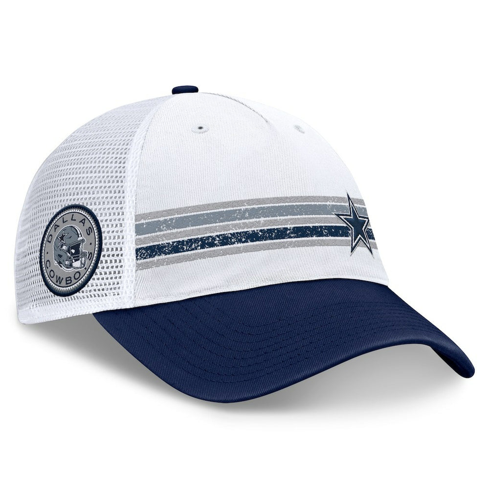 Dallas Cowboys Fanatics Fundamentals Flawless Stripe Trucker Adjustable Hat