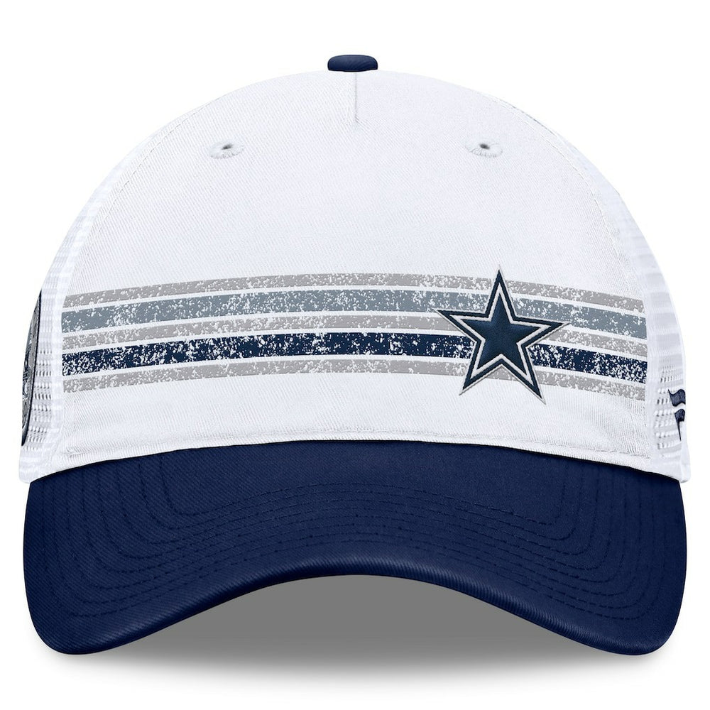 Dallas Cowboys Fanatics Fundamentals Flawless Stripe Trucker Adjustable Hat