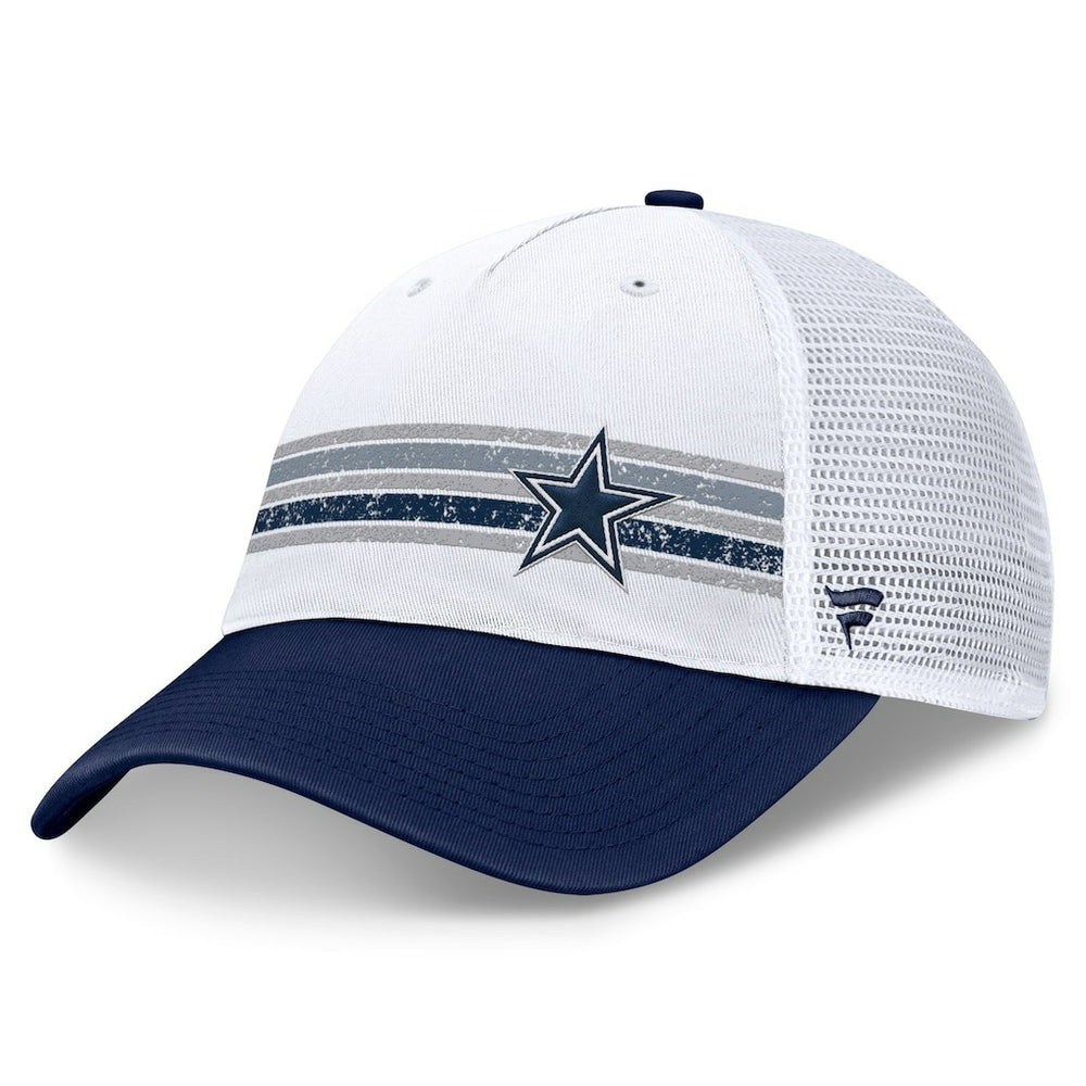 Dallas Cowboys Fanatics Fundamentals Flawless Stripe Trucker Adjustable Hat