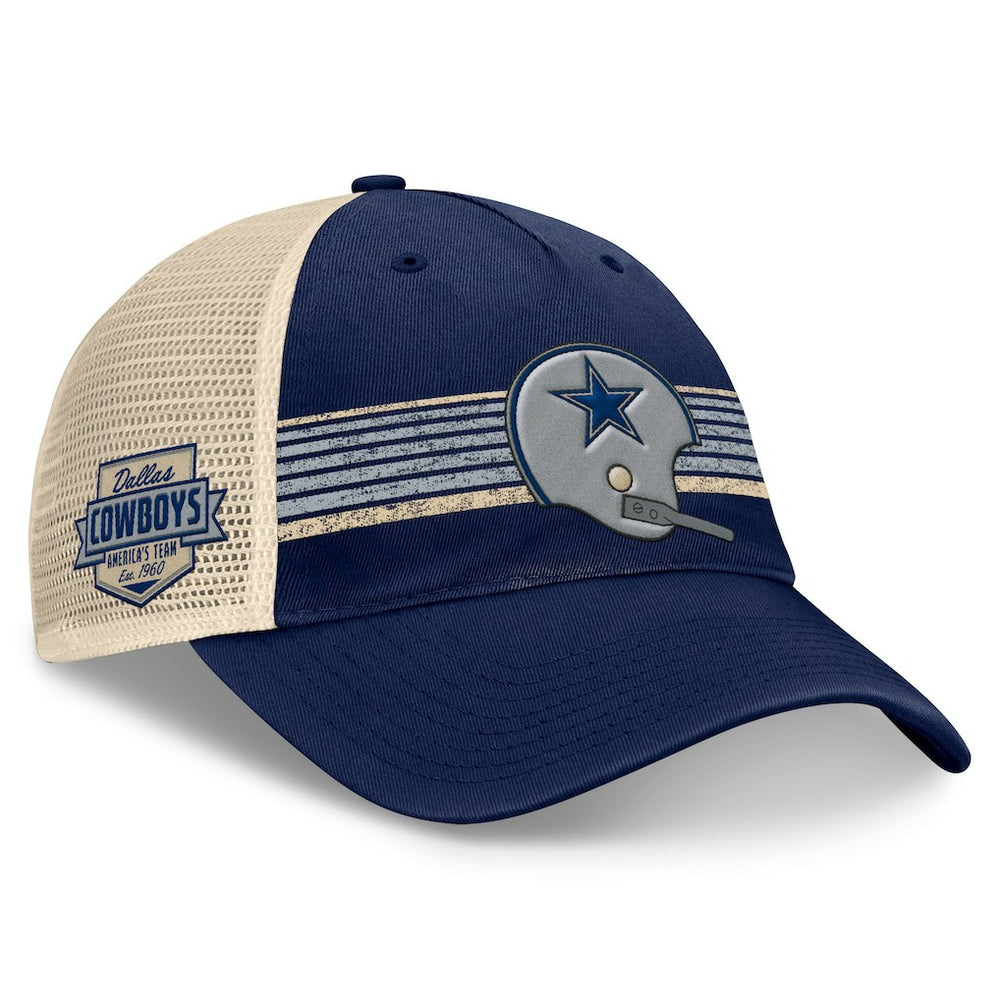 Dallas Cowboys Fanatics Retro Fundamentals Stripes Trucker Adjustable Hat