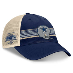 Dallas Cowboys Fanatics Retro Fundamentals Stripes Trucker Adjustable Hat