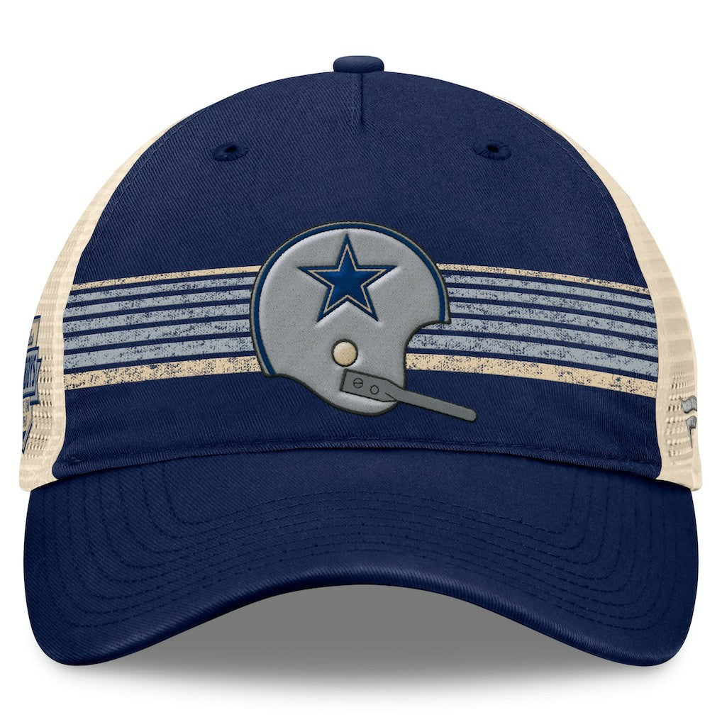 Dallas Cowboys Fanatics Retro Fundamentals Stripes Trucker Adjustable Hat