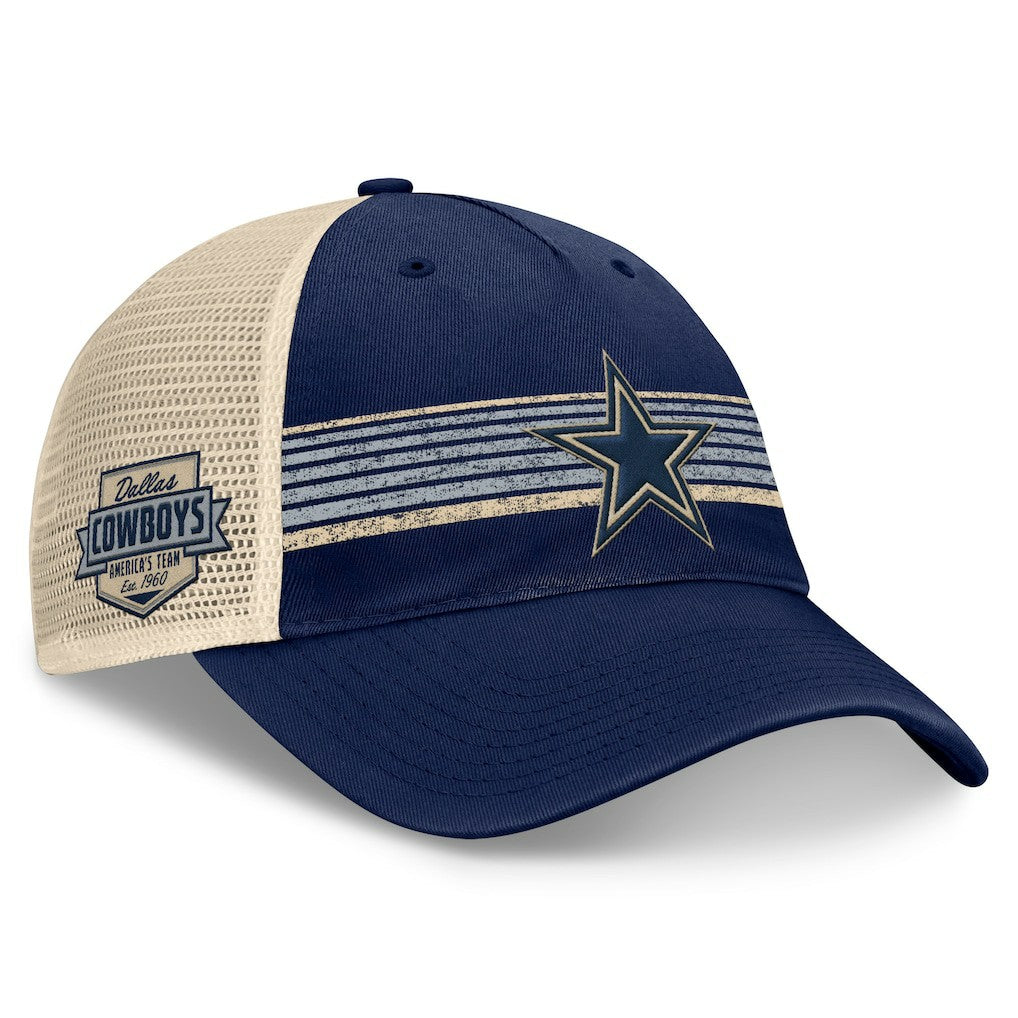 Dallas Cowboys Fanatics Fundamentals Stripes Trucker Adjustable Hat