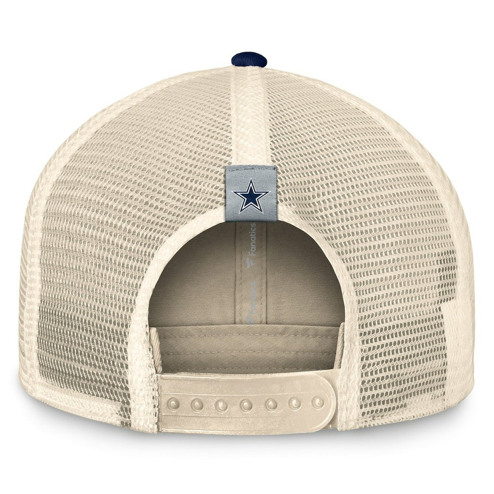Dallas Cowboys Fanatics Fundamentals Diamond Stripes Trucker Adjustable Hat