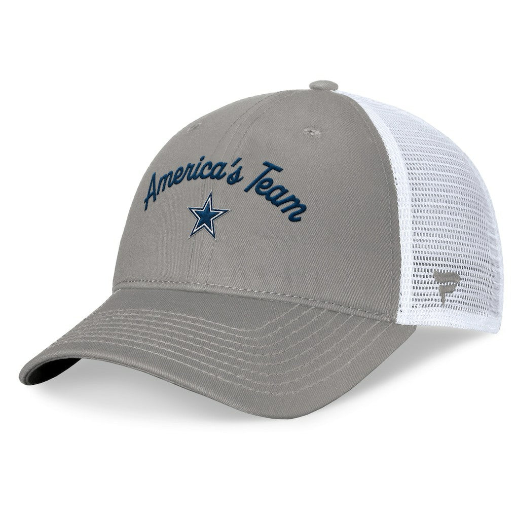 Dallas Cowboys Fanatics Women's Fundamentals Slogan Trucker Adjustable Hat