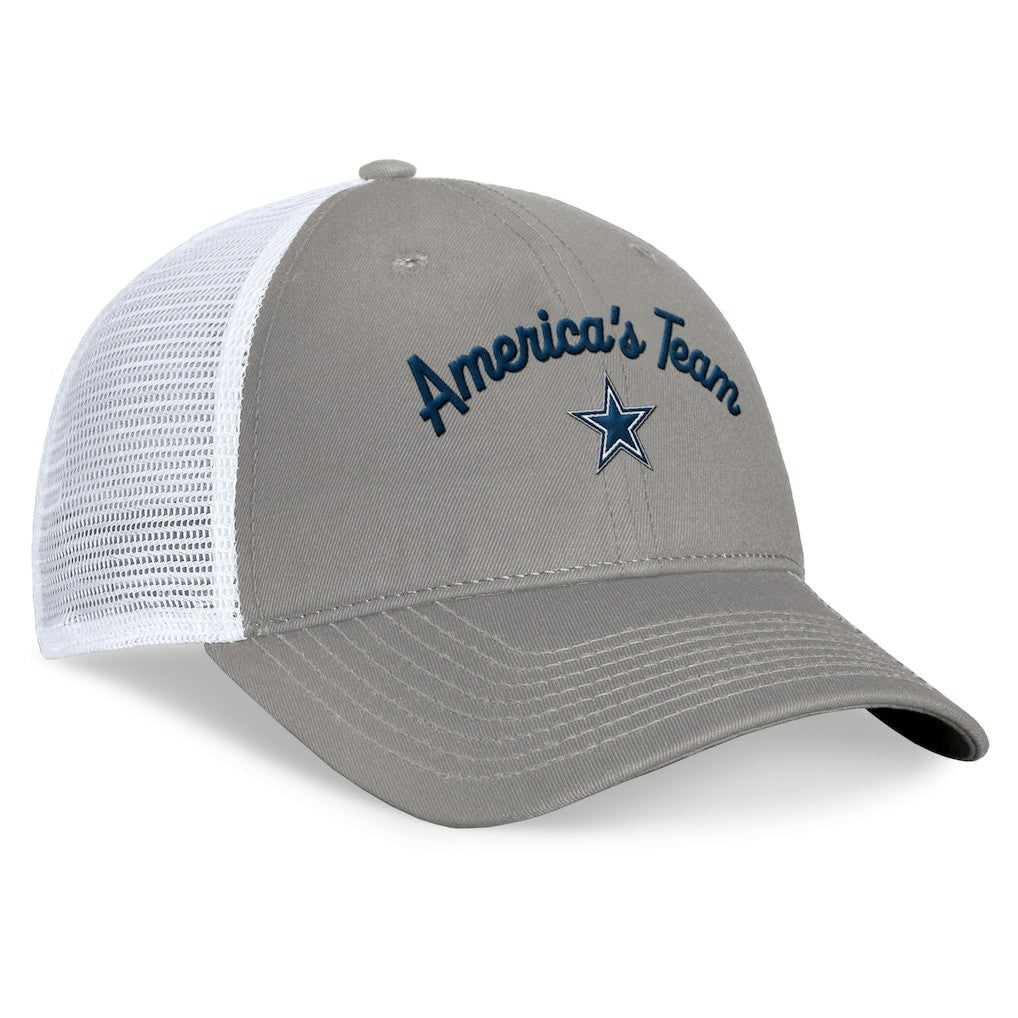 Dallas Cowboys Fanatics Women's Fundamentals Slogan Trucker Adjustable Hat
