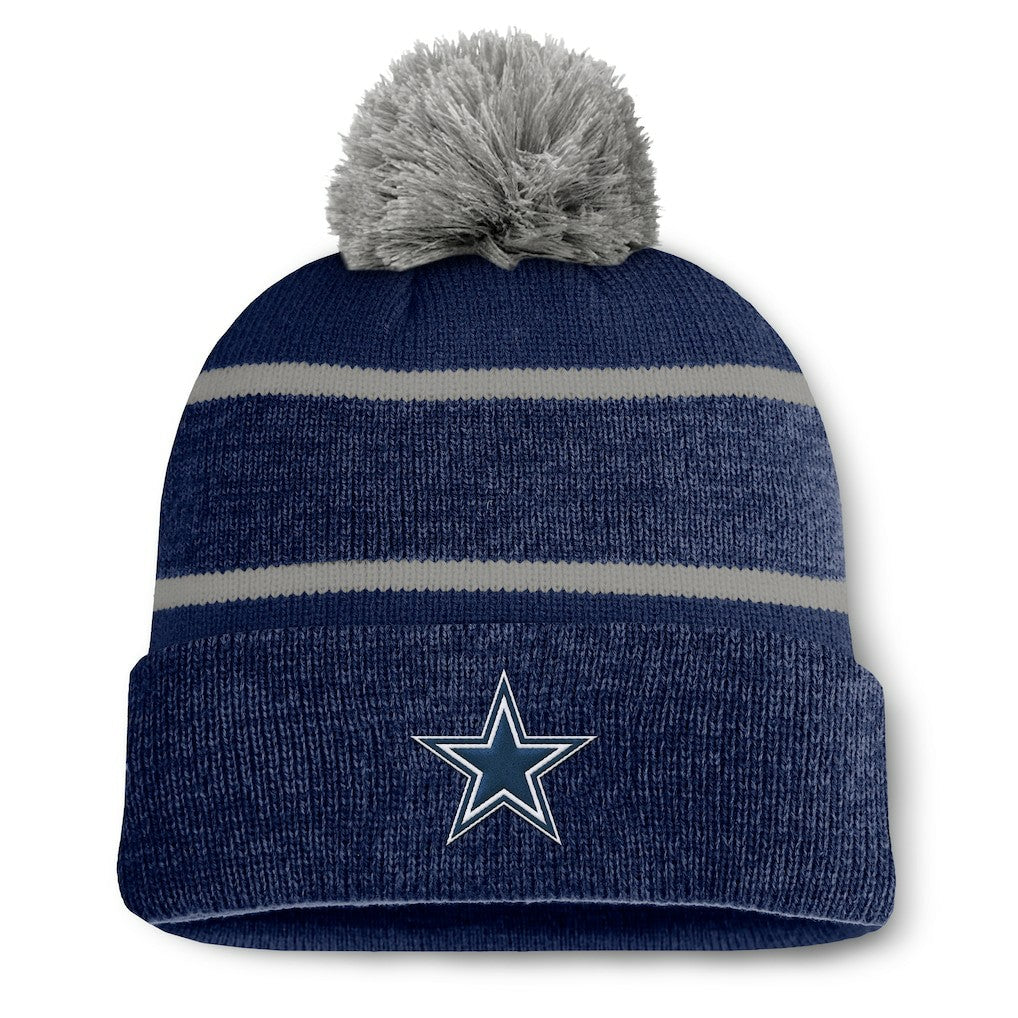 Dallas Cowboys Fanatics Fundamentals Holding Cuffed Knit Hat with Pom
