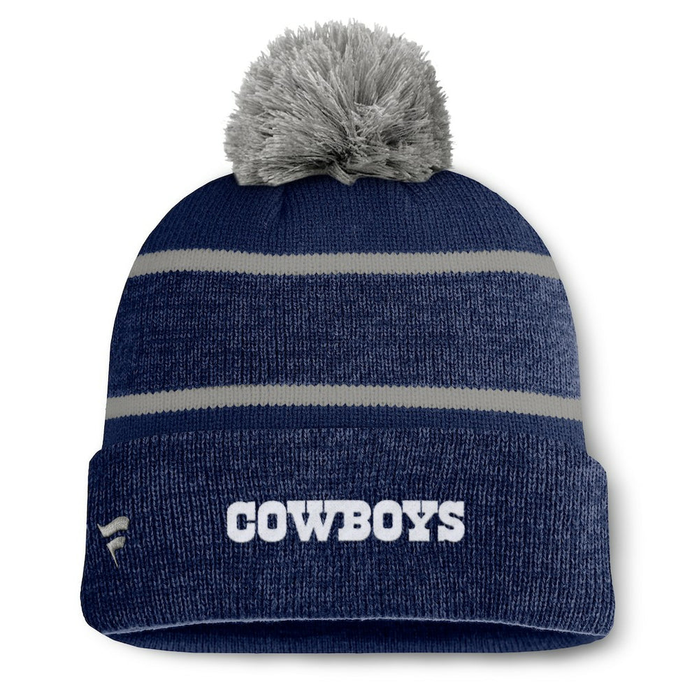 Dallas Cowboys Fanatics Fundamentals Holding Cuffed Knit Hat with Pom