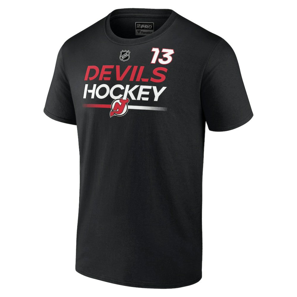 Nico Hischier New Jersey Devils Fanatics  Authentic Pro Prime Name & Number T-Shirt On Sale