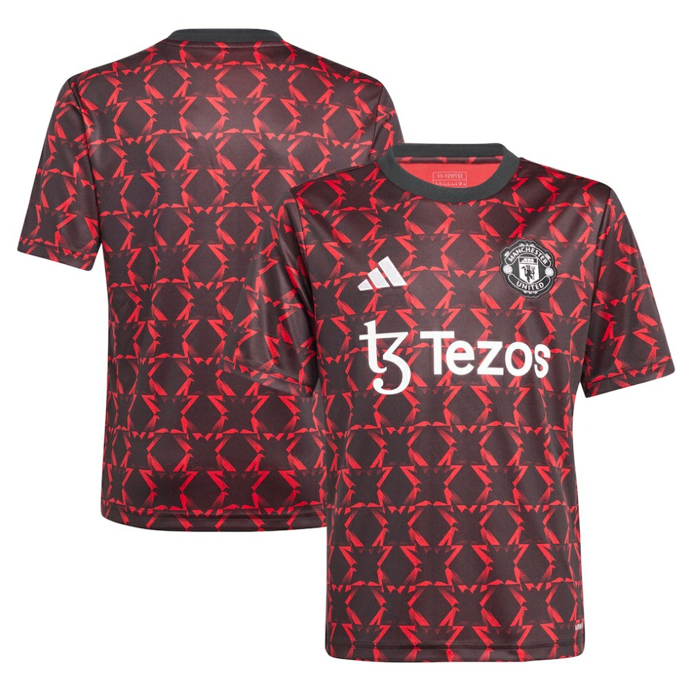 Manchester United Youth 2024/25 Pre-Match Top Black - Adidas