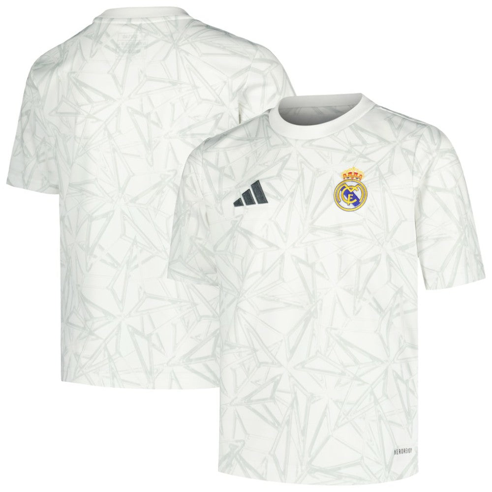 Real Madrid Youth 2024/25 Pre-Match Top White - Adidas