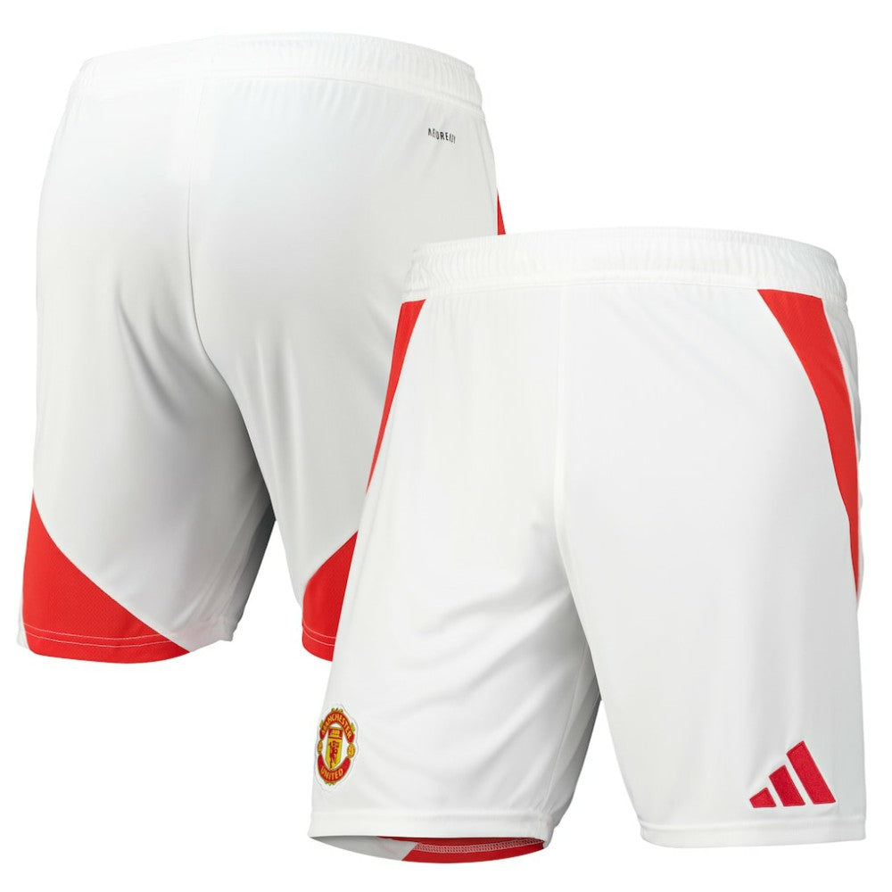 Manchester United 2024/25 Home Replica AEROREADY Shorts White - Adidas