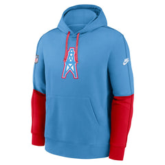 Tennessee Titans Nike Oilers Throwback Alternate Logo Club Tri-Blend Pullover Hoodie