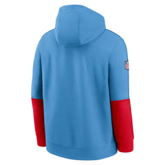 Tennessee Titans Nike Oilers Throwback Alternate Logo Club Tri-Blend Pullover Hoodie