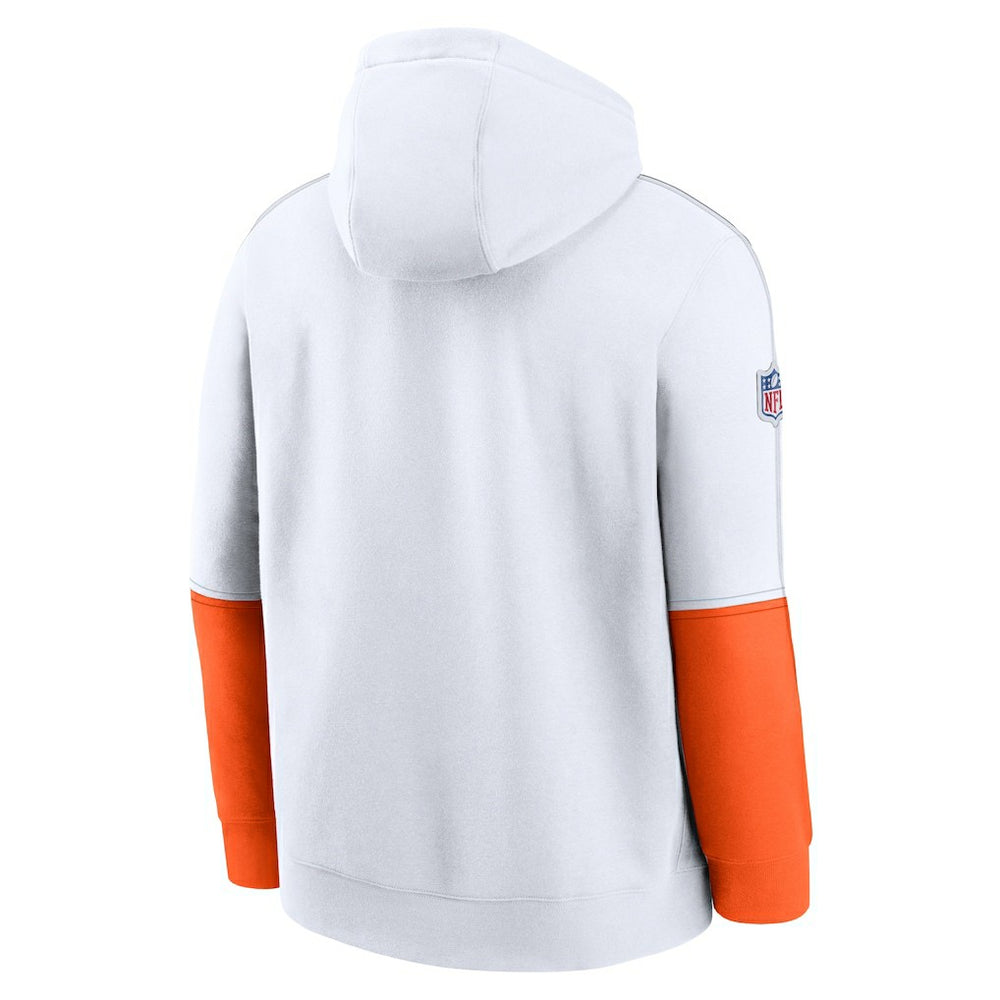 Cleveland Browns Nike Throwback Logo Club Tri-Blend Pullover Hoodie