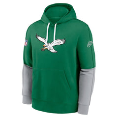 Philadelphia Eagles Nike Throwback Logo Club Tri-Blend Pullover Hoodie