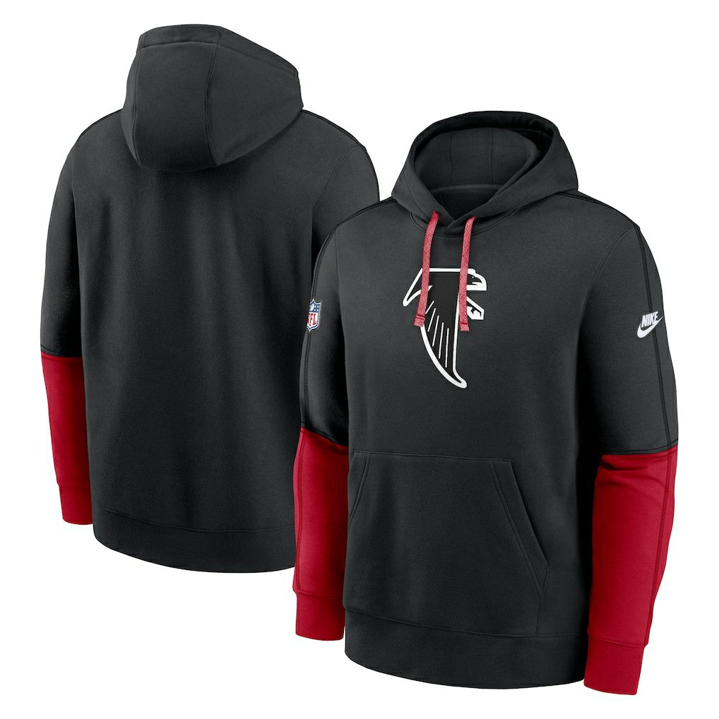 Atlanta Falcons Nike Throwback Logo Club Tri-Blend Pullover Hoodie