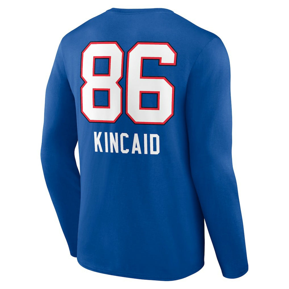 Buffalo Bills  Dalton Kincaid  Team Wordmark Player Name & Number Long Sleeve T-Shirt