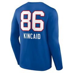 Buffalo Bills  Dalton Kincaid  Team Wordmark Player Name & Number Long Sleeve T-Shirt