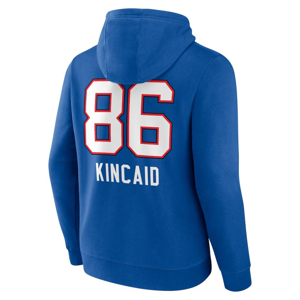 Buffalo Bills  Dalton Kincaid  Team Wordmark Player Name & Number Pullover Hoodie