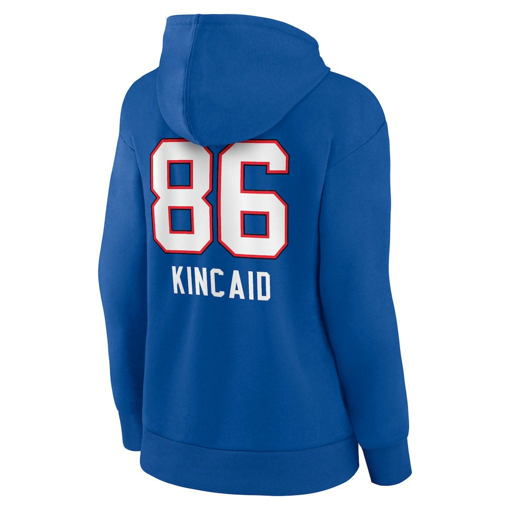 Buffalo Bills  Dalton Kincaid  Women's Team Wordmark Player Name & Number Pullover Hoodie