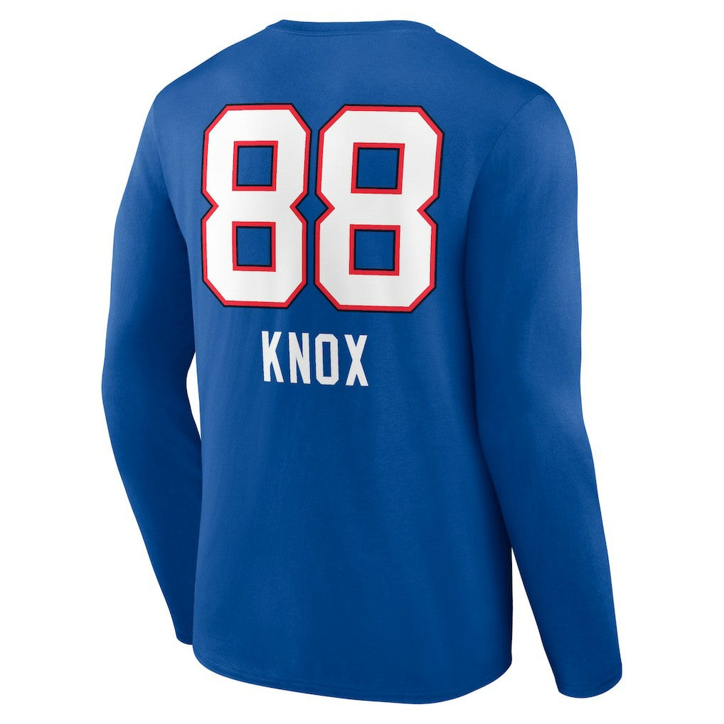 Buffalo Bills  Dawson Knox  Team Wordmark Player Name & Number Long Sleeve T-Shirt