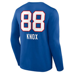 Buffalo Bills  Dawson Knox  Team Wordmark Player Name & Number Long Sleeve T-Shirt