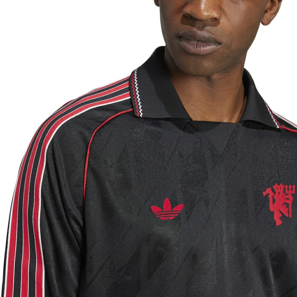 Manchester United Originals Lifestyler Long Sleeve Jersey Black - Adidas