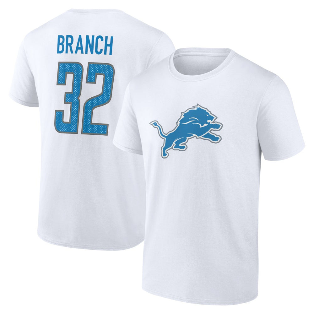 Detroit Lions  Brian Branch  Icon Player Name & Number T-Shirt