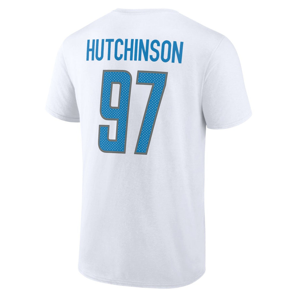 Detroit Lions  Aidan Hutchinson  Icon Player Name & Number T-Shirt