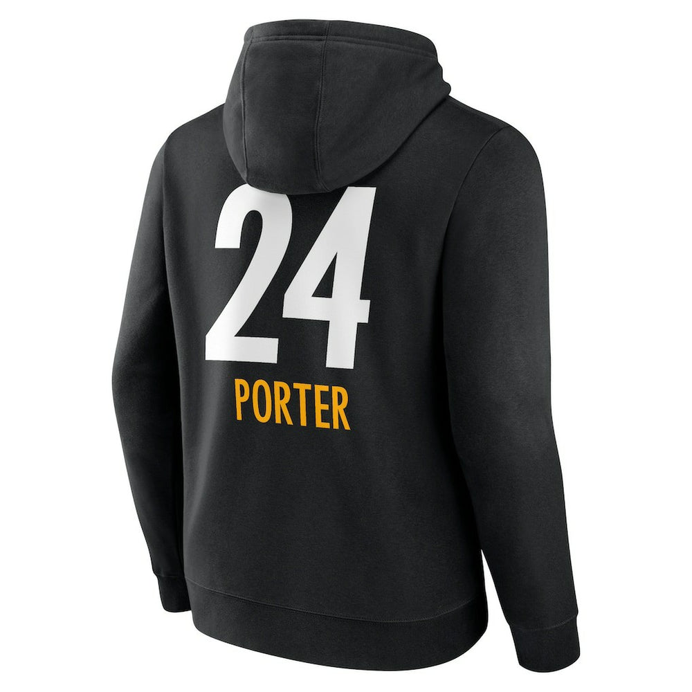 Pittsburgh Steelers  Joey Porter Jr.  Team Wordmark Player Name & Number Pullover Hoodie