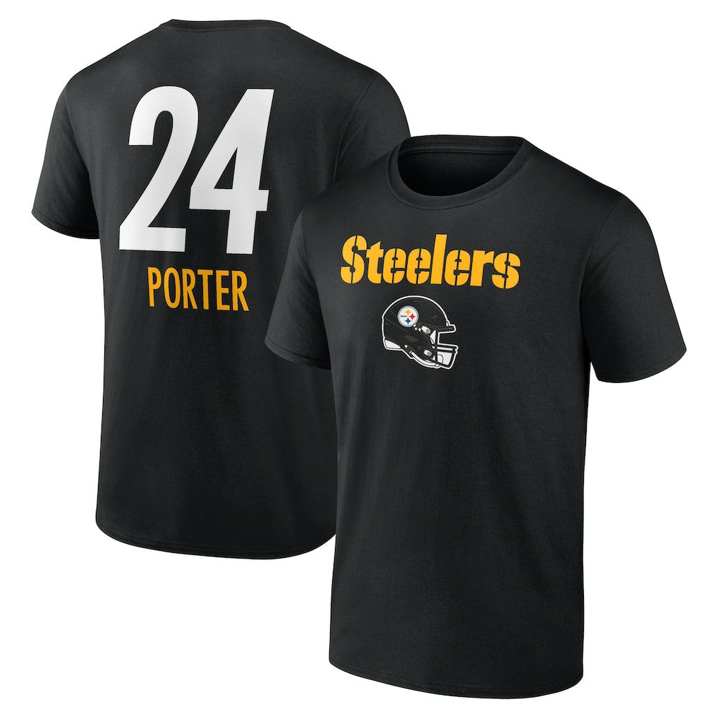 Pittsburgh Steelers  Joey Porter Jr.  Team Wordmark Player Name & Number T-Shirt