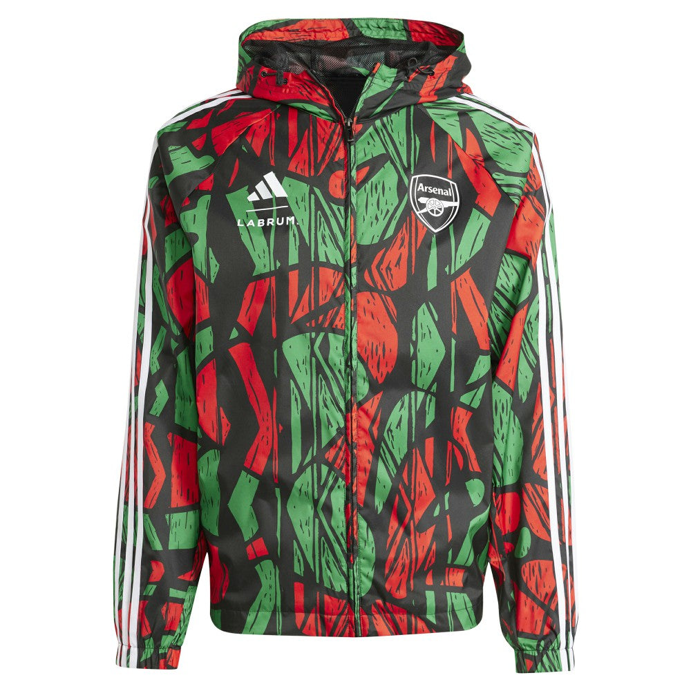 Arsenal x Labrum London 2024/25 Seasonal Full-Zip Hoodie Windbreaker Black - Adidas
