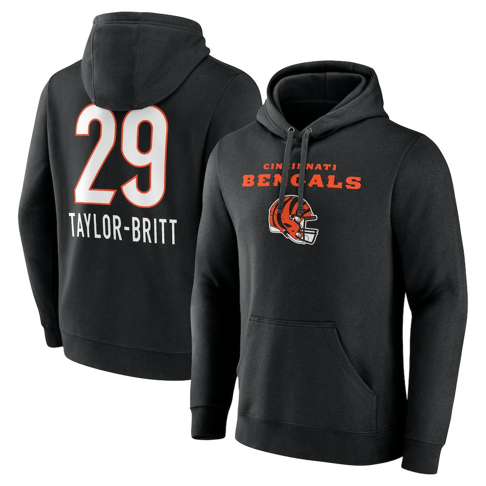Cincinnati Bengals  Cam Taylor-Britt  Team Wordmark Player Name & Number Pullover Hoodie