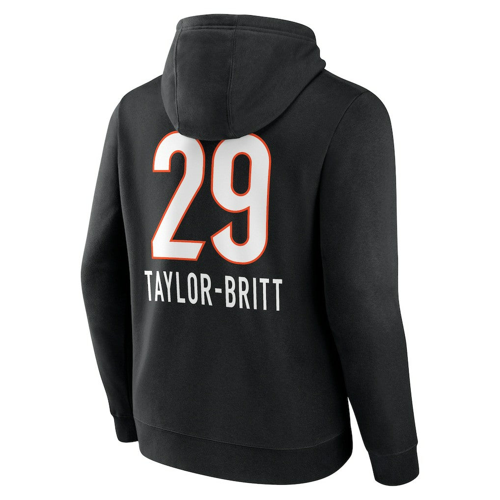 Cincinnati Bengals  Cam Taylor-Britt  Team Wordmark Player Name & Number Pullover Hoodie
