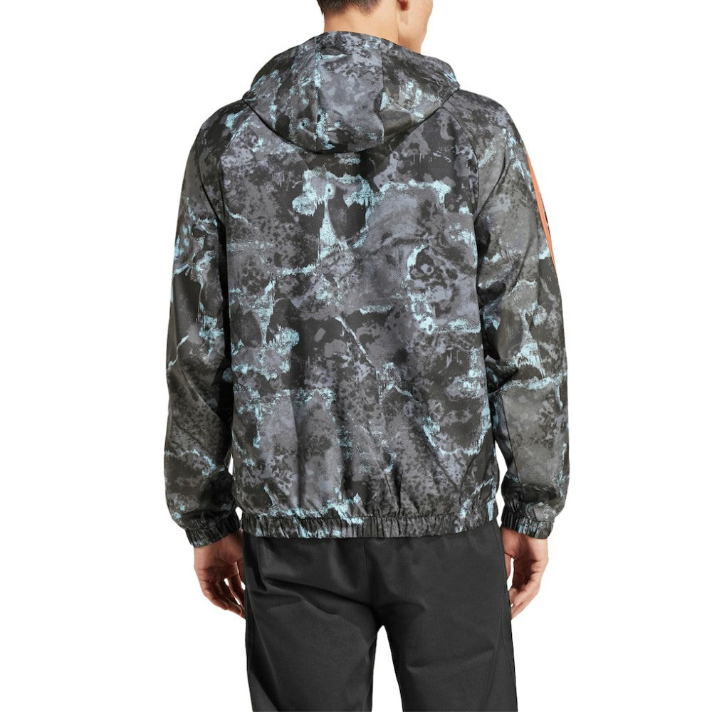 Bayern Munich Raglan Hoodie Windbreaker Full-Zip Jacket Camo - Adidas