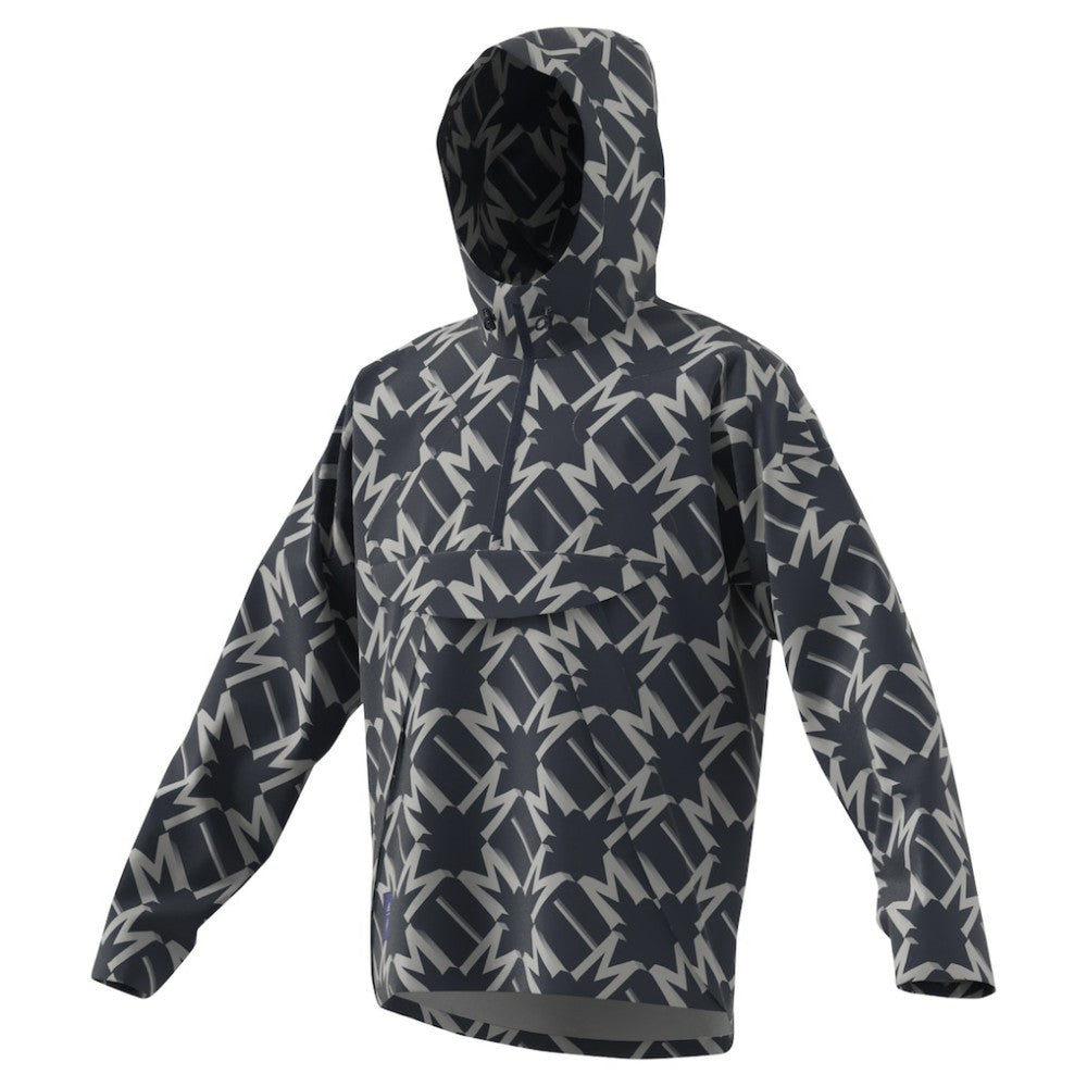 Manchester United 2024/25 Half-Zip Hoodie Windbreaker Jacket Charcoal - Adidas