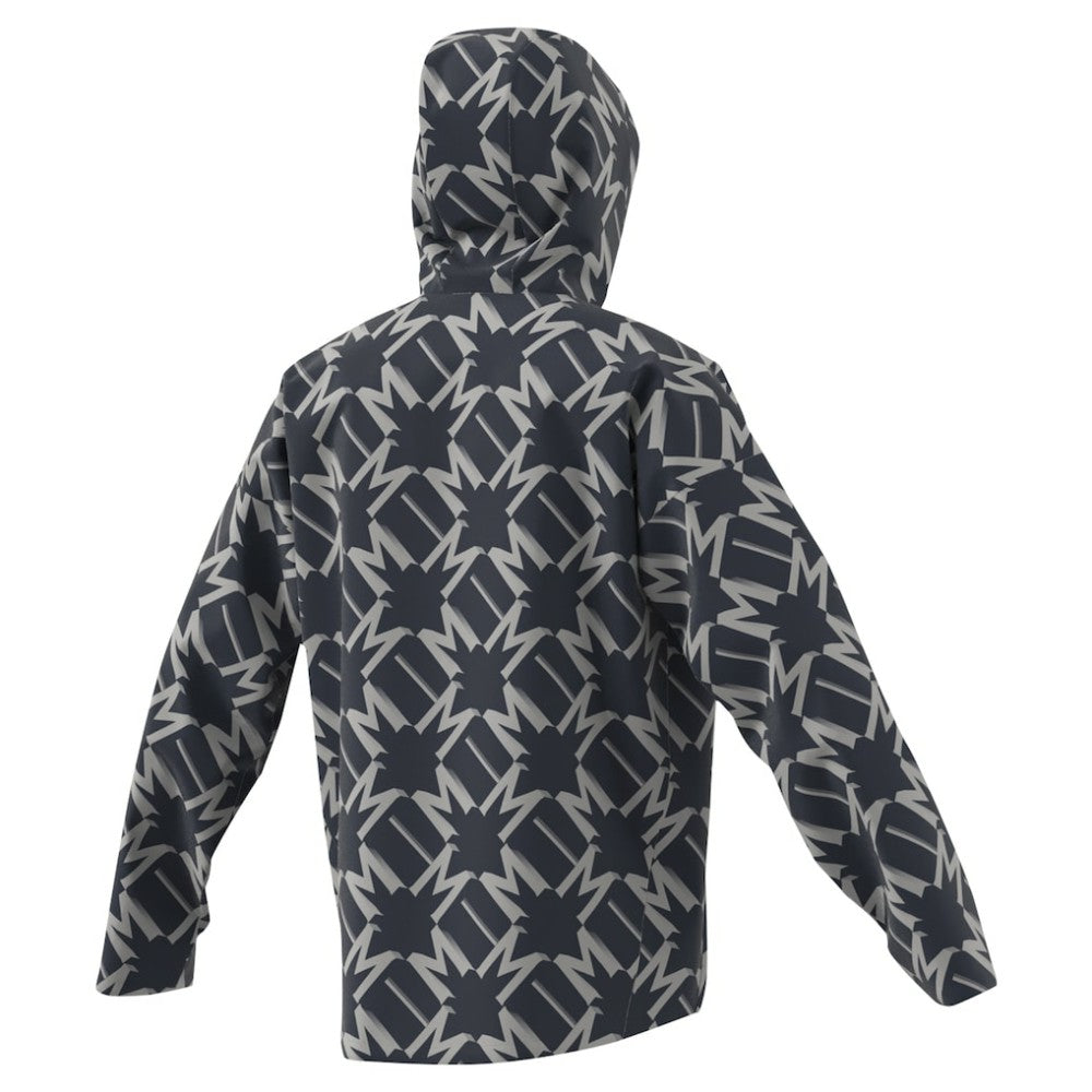 Manchester United 2024/25 Half-Zip Hoodie Windbreaker Jacket Charcoal - Adidas