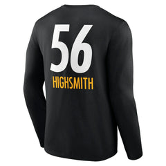 Pittsburgh Steelers  Alex Highsmith  Team Wordmark Player Name & Number Long Sleeve T-Shirt