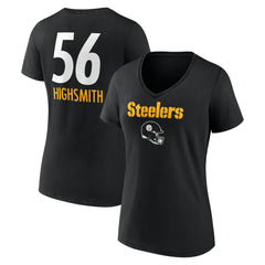 Pittsburgh Steelers  Alex Highsmith  Women's Team Wordmark Player Name & Number V-Neck T-Shirt