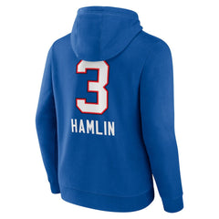 Buffalo Bills  Damar Hamlin  Team Wordmark Player Name & Number Pullover Hoodie