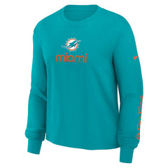 Miami Dolphins Nike Women's Boxy Long Sleeve T-Shirt