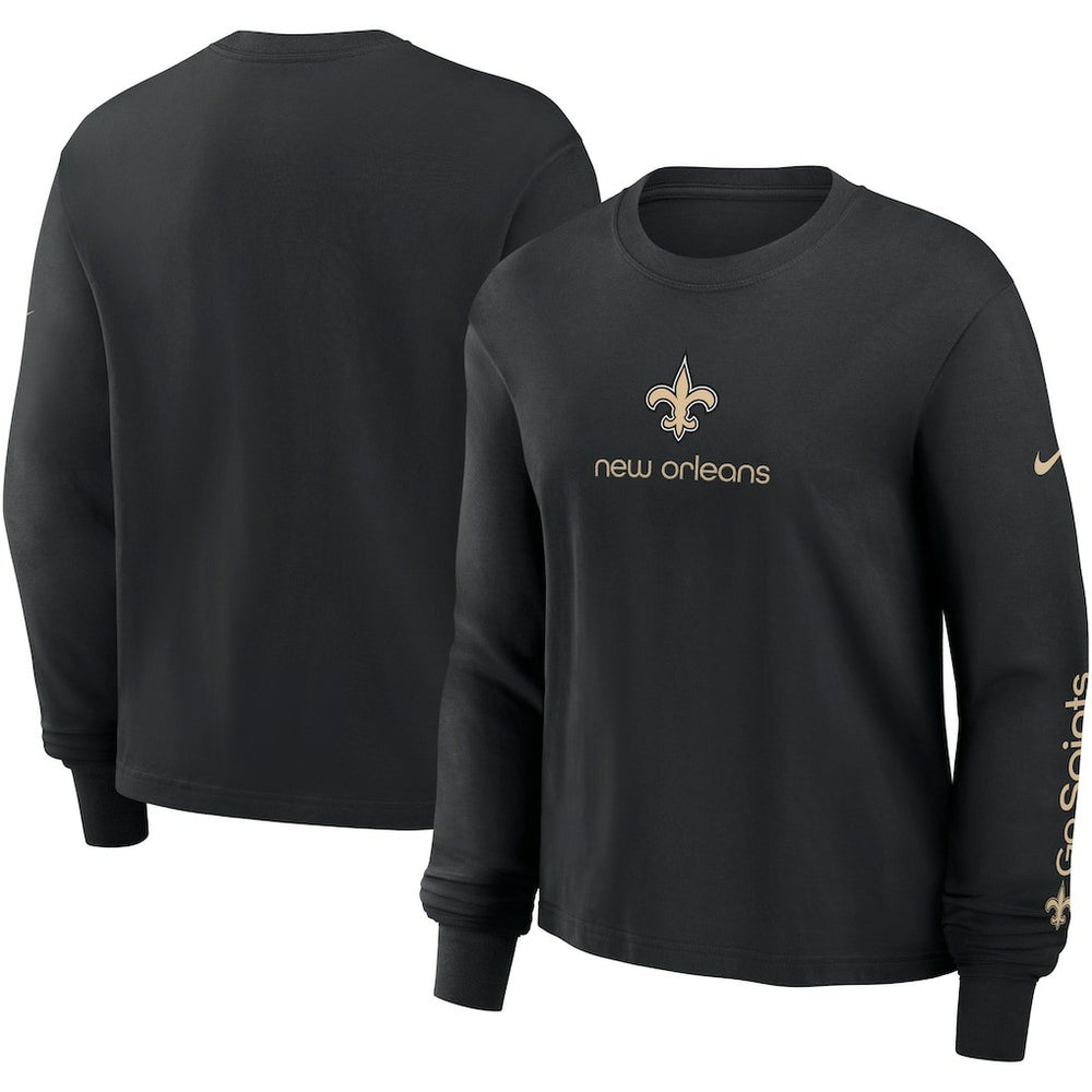 New Orleans Saints Nike Women's Boxy Long Sleeve T-Shirt