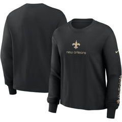 New Orleans Saints Nike Women's Boxy Long Sleeve T-Shirt