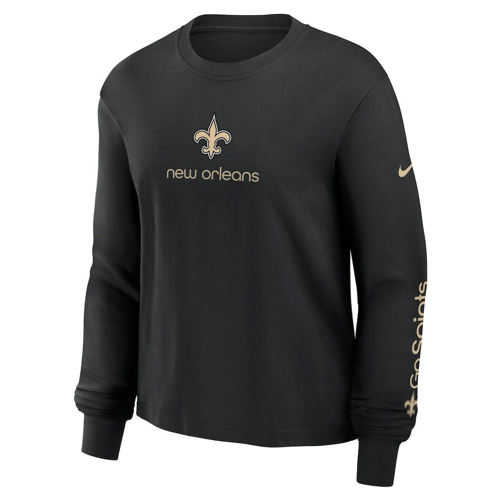 New Orleans Saints Nike Women's Boxy Long Sleeve T-Shirt
