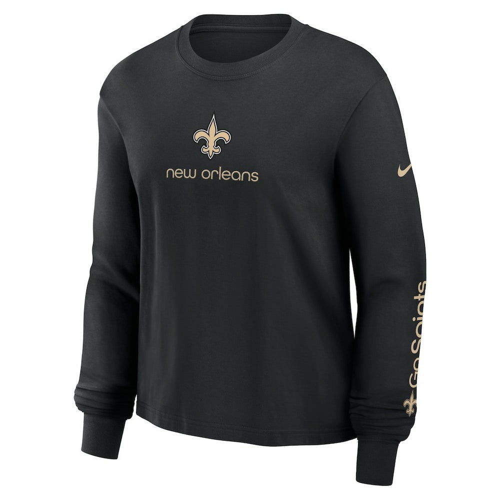 New Orleans Saints Nike Women's Boxy Long Sleeve T-Shirt
