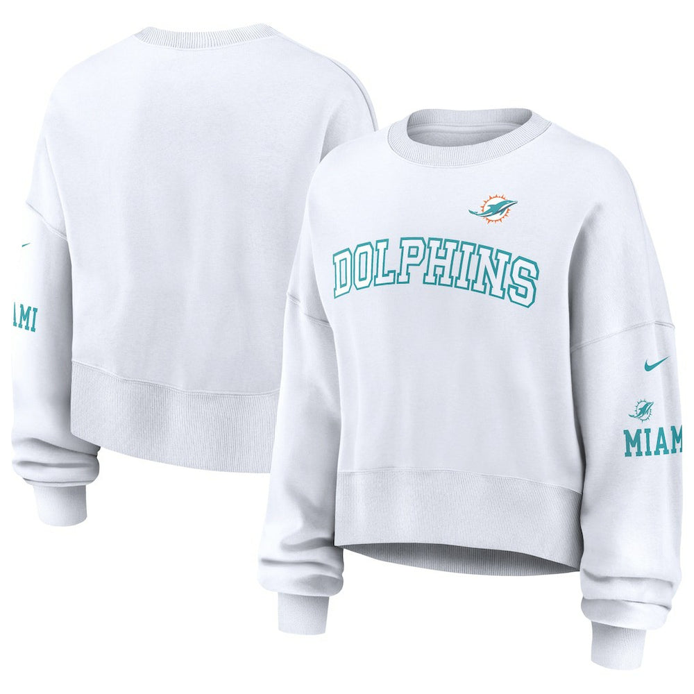 Miami Dolphins Nike Women's Oversized Pullover Sweatshirt